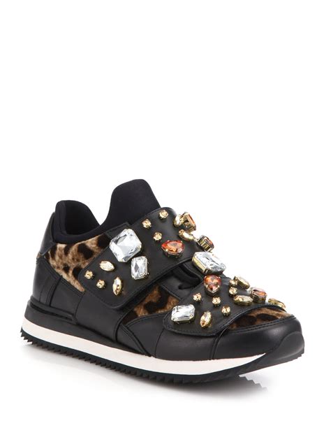 dolce gabbana black leopard|dolce and gabbana leopard shoes.